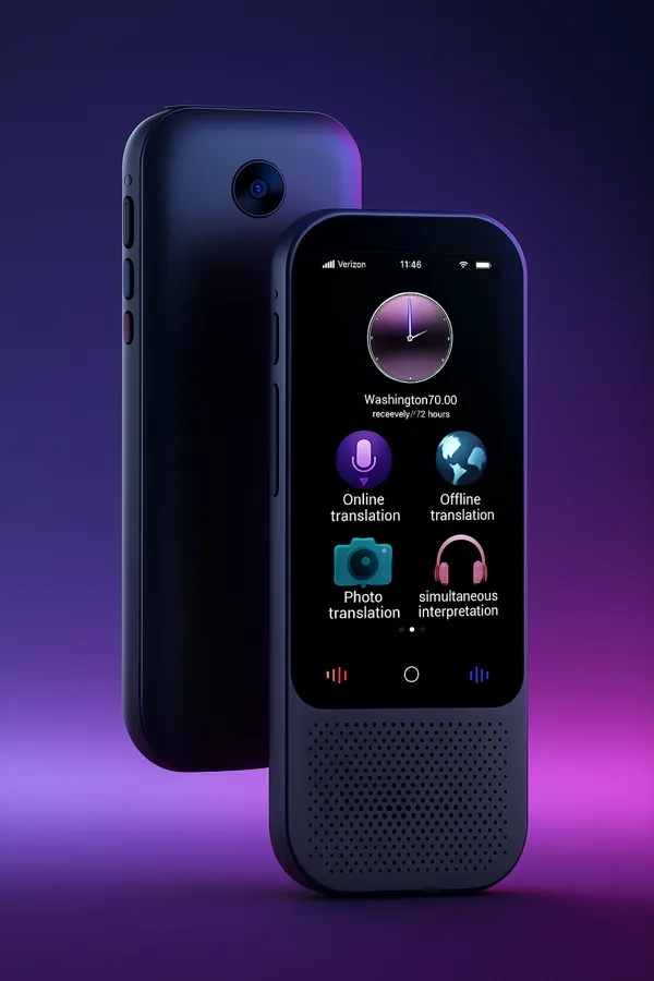 Le S80 Pro posé, éclairage violet