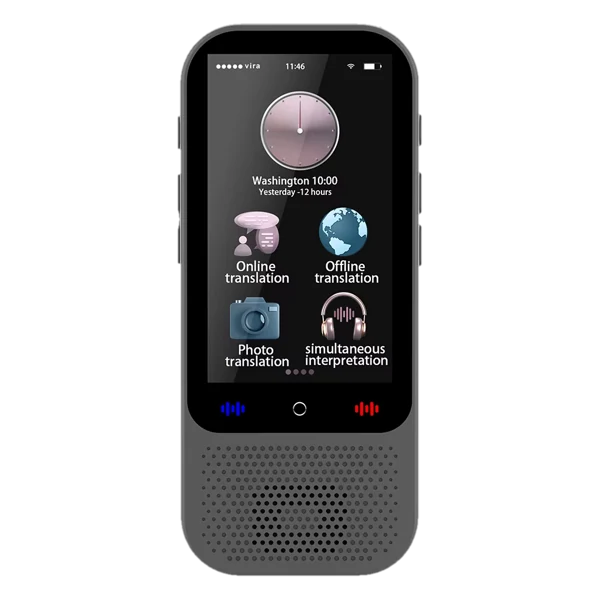 Le S80 Pro de face, écran d'accueil allumé